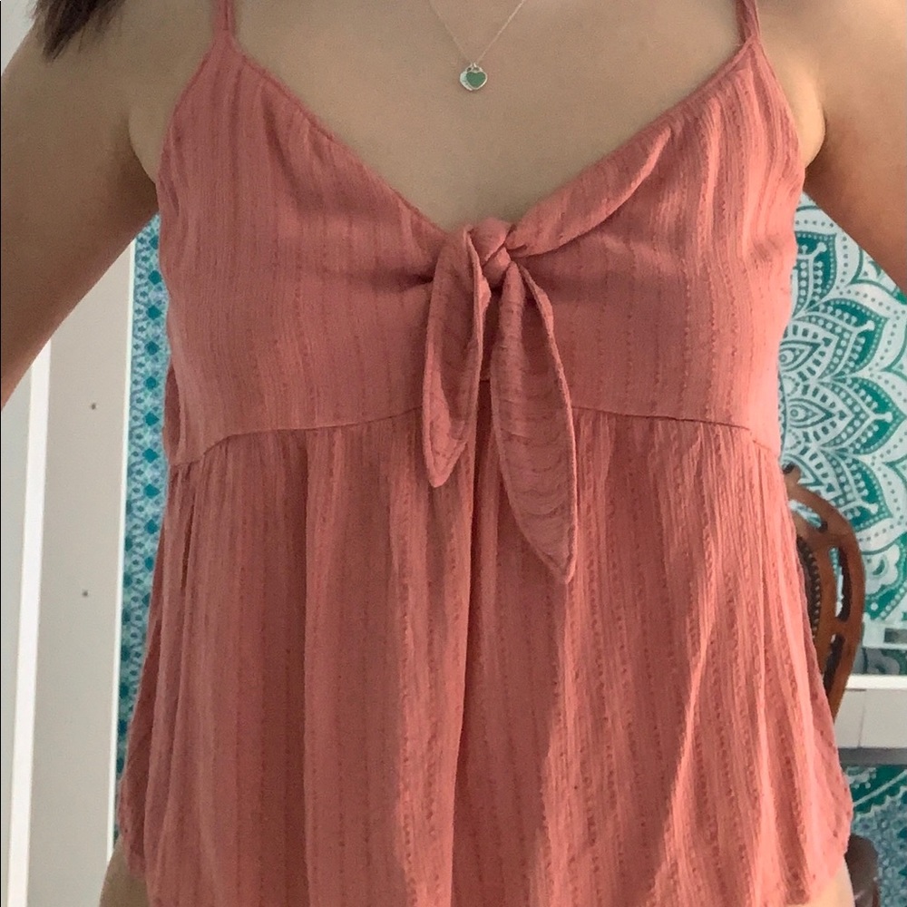 Strappy babydoll tie tank